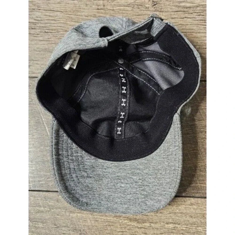 Under Armour Hat Cap Strap Back Womens One Size Heather Gray Polyester Blend